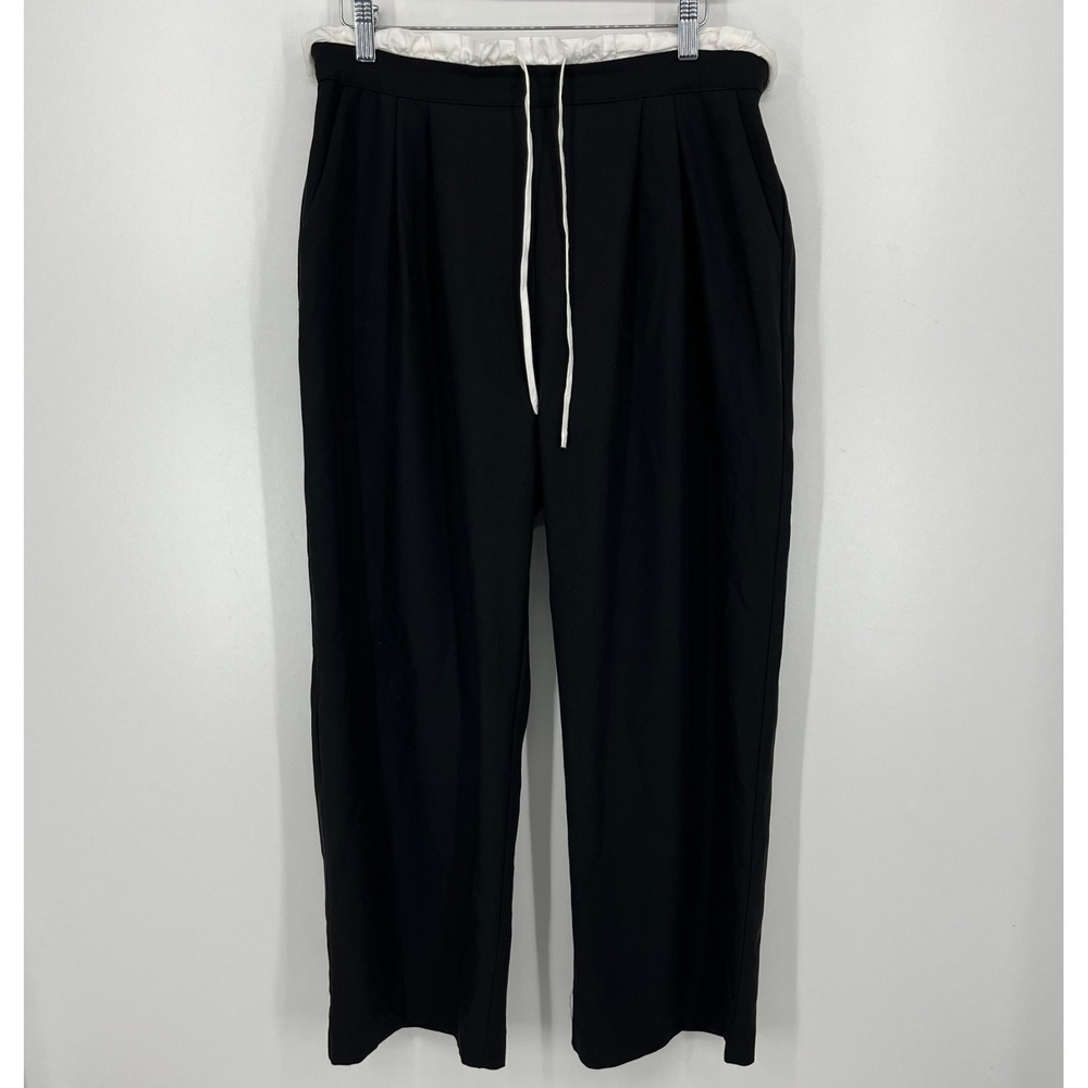 DRA‎ Los Angeles Pants Women's Size L Black Pleated Wide Leg Polyester Blend